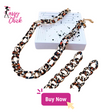 Hip-hop Leopard Chain Necklace Set