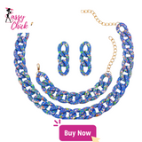 Colorful Speckled Chain Necklace Set