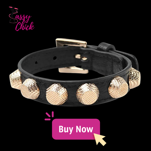 Punk Alloy Rivet Leather Bracelet