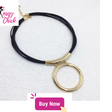 Elegant Black Leather Necklace