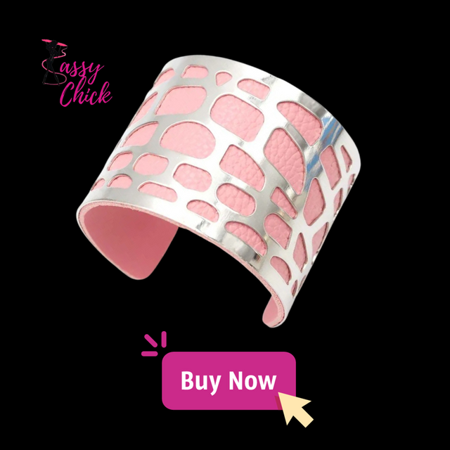 Punk Charm Leather Cuff Bracelet