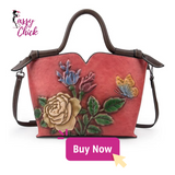 Floral Leather Handbag
