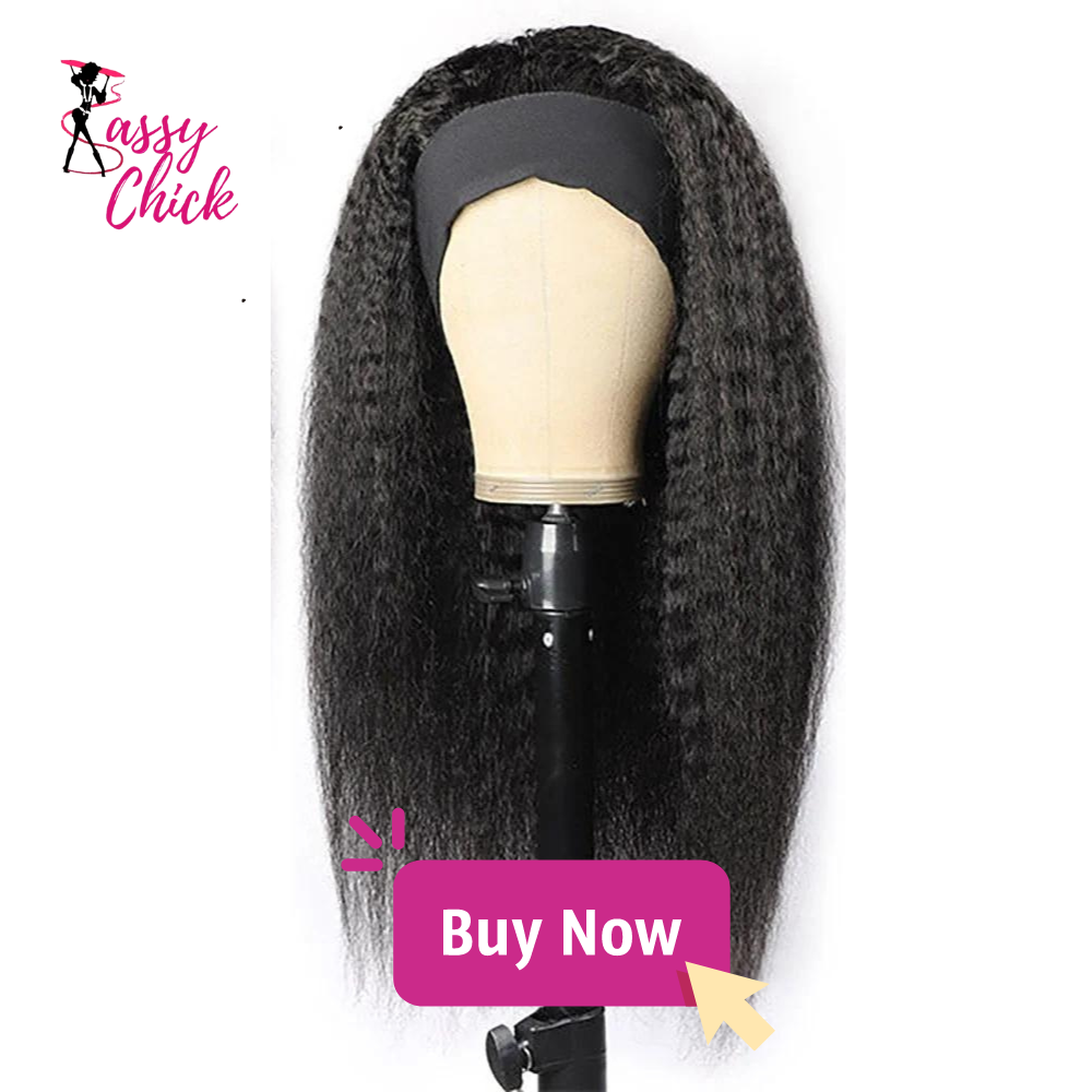 Brazilian Kinky Headband Human Hair Wig