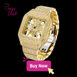 Iced Diamond Men Gold Watches