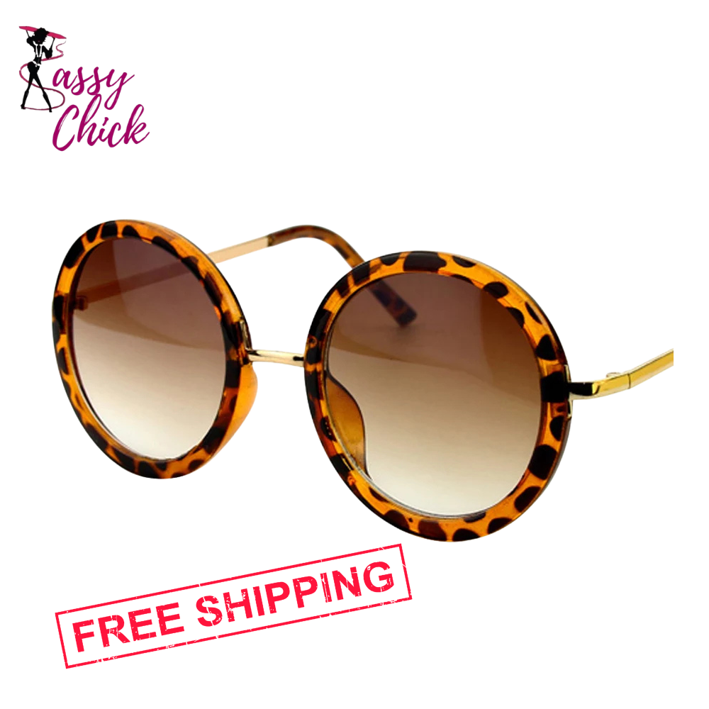 Retro Travel Drive Circle Frame Vintage Sunglasses