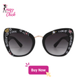 Retro Oversized Cat Eye Sunglasses