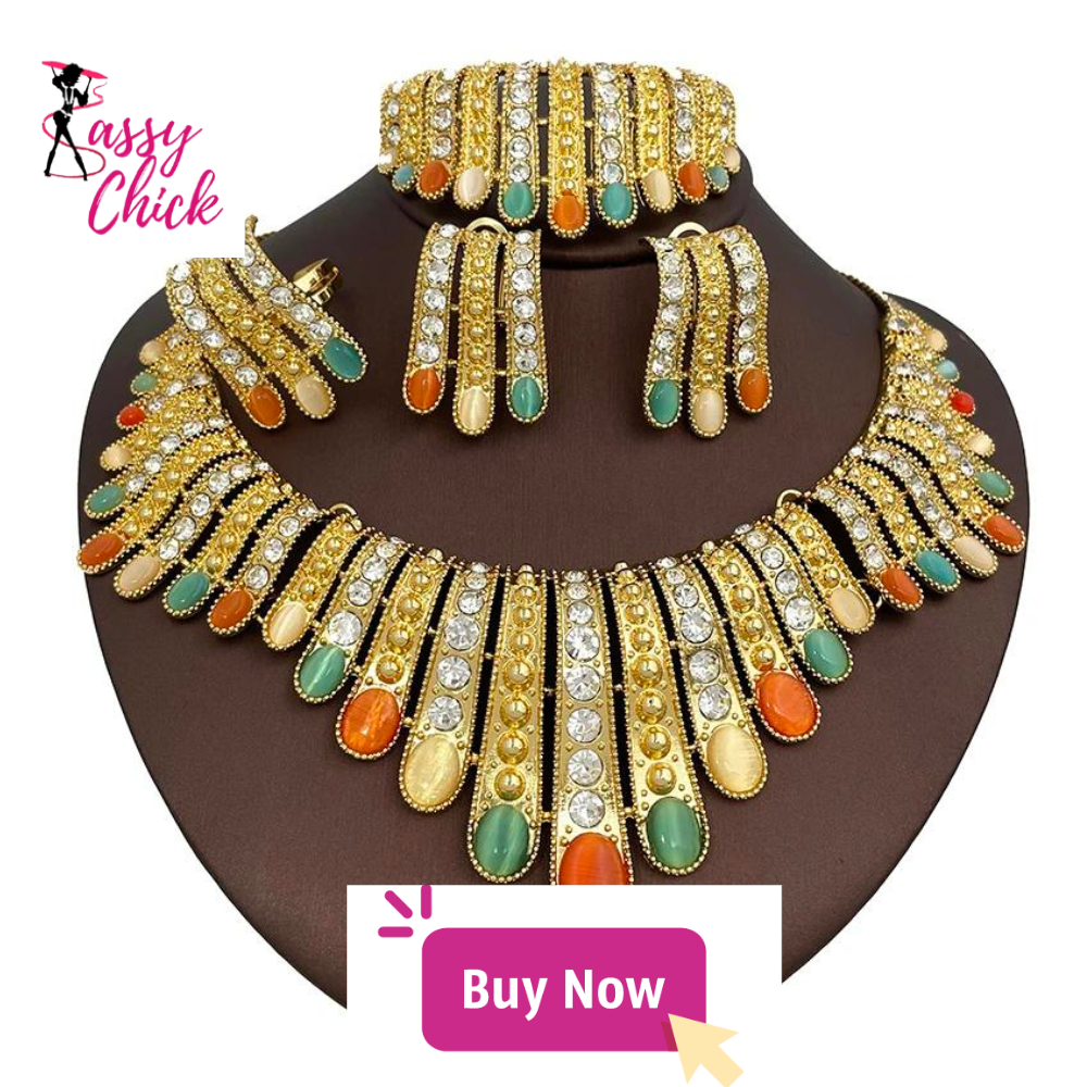 Opal multi-coloured Necklace Set