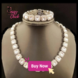 CZ Stone Bling Chains Necklace Set