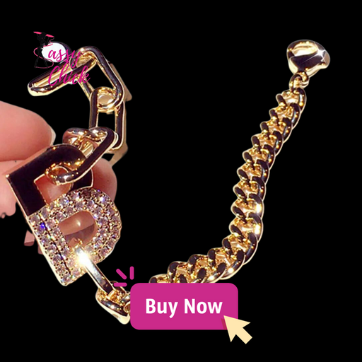 Rhinestone Letter Bracelet