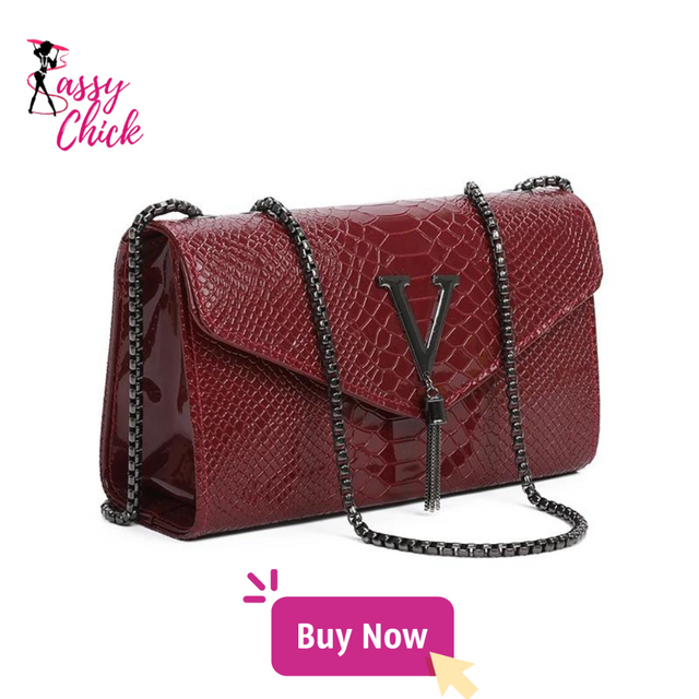 Leather Chain Crossbody Bag