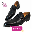 Genuine Leather Black Men Shoes