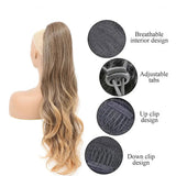 Details of Ombre Blonde Weave Ponytail Clip In Hair Extension Synthetic Wig