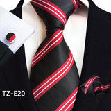 Royal Striped Paisley Pocket Square Cufflinks Necktie