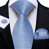Plaid Classic 8cm Business Pocket Square Cufflinks