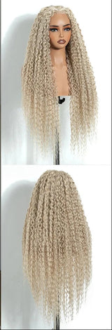 6x4 Curly Wave Synthetic Pre-cut Lace Wig