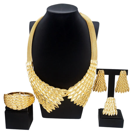 Feather Shape Jewelry Set