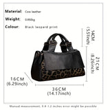 Leopard Pattern Leather Handbag