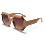 Rhinestone Oversized Square Sunglasses