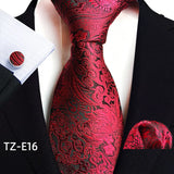 Royal Striped Paisley Pocket Square Cufflinks Necktie