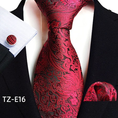 Royal Striped Paisley Pocket Square Cufflinks Necktie