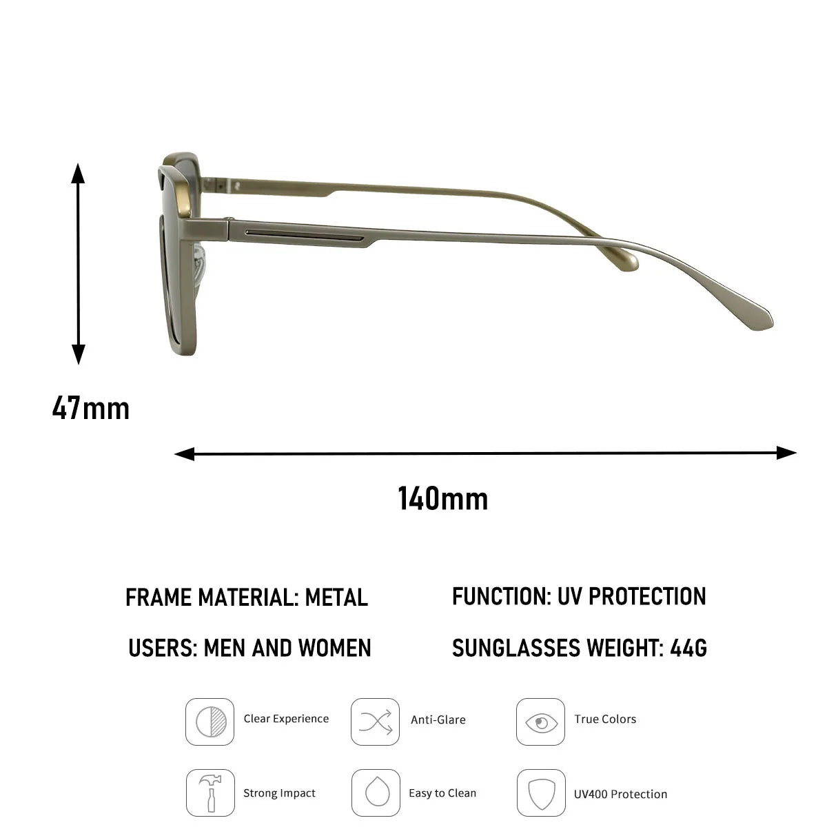 Luxury UV400 Protection Men Sunglass