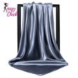 Satin Solid Color Foulard 90*90cm Silk Scarf Hijab Sassy Chick Logo