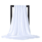 White Satin Solid Color Foulard 90*90cm Silk Scarf Hijab