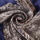 Gray Blue Satin Square Scarf 90*90 Beach Accessory Headscarf