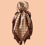 Satin Square Scarf 90*90inch Multi-use Headscarf