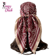 Satin Square Scarf Paisley Floral Print Bandana Sassy Chick Logo