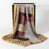 Satin Square Scarf Paisley Floral Print Bandana
