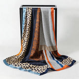 Satin Square Scarf Paisley Floral Print Bandana