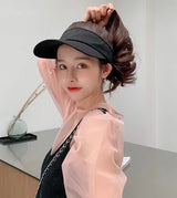 Long Wave Ponytail With Hat Hair Wig
