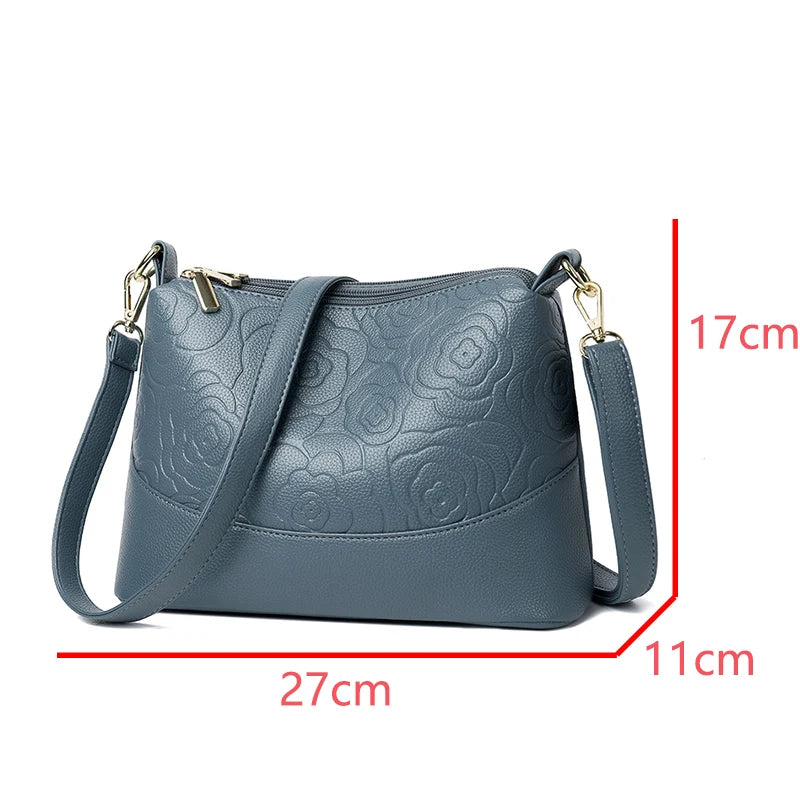 Solid Genuine Leather Handbag