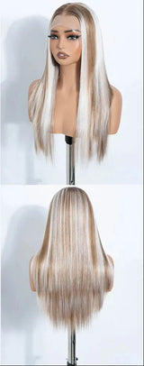 Streaks Straight 13X6 Synthetic Lace Front Wig