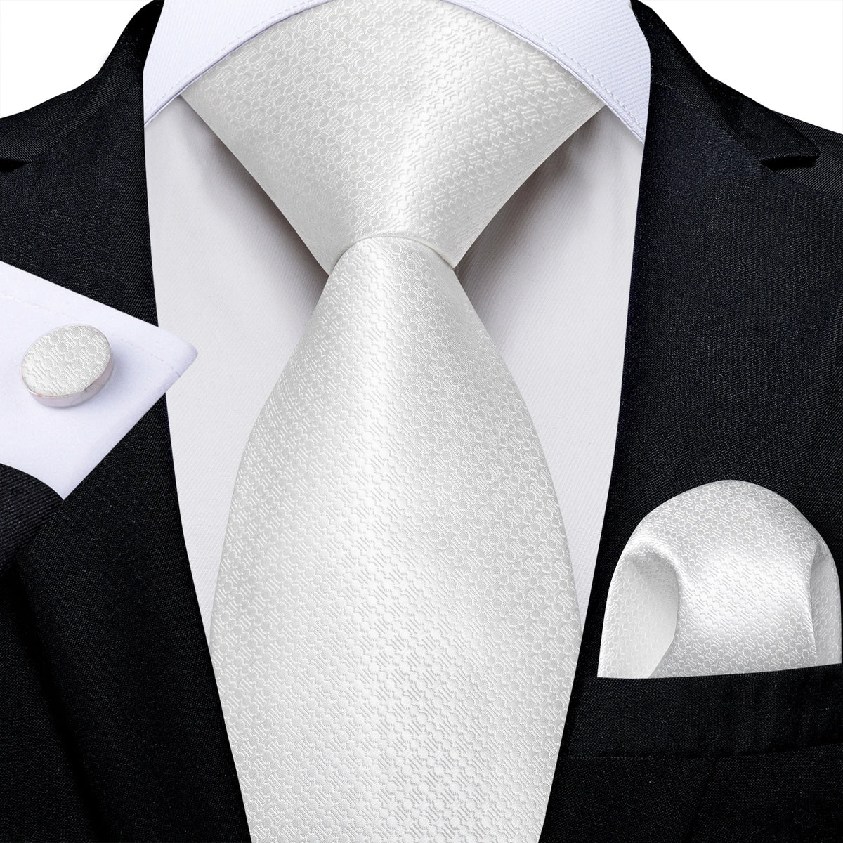 Plaid Classic 8cm Business Pocket Square Cufflinks