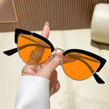 Metal Cat Eye Night Vision Sunglasses