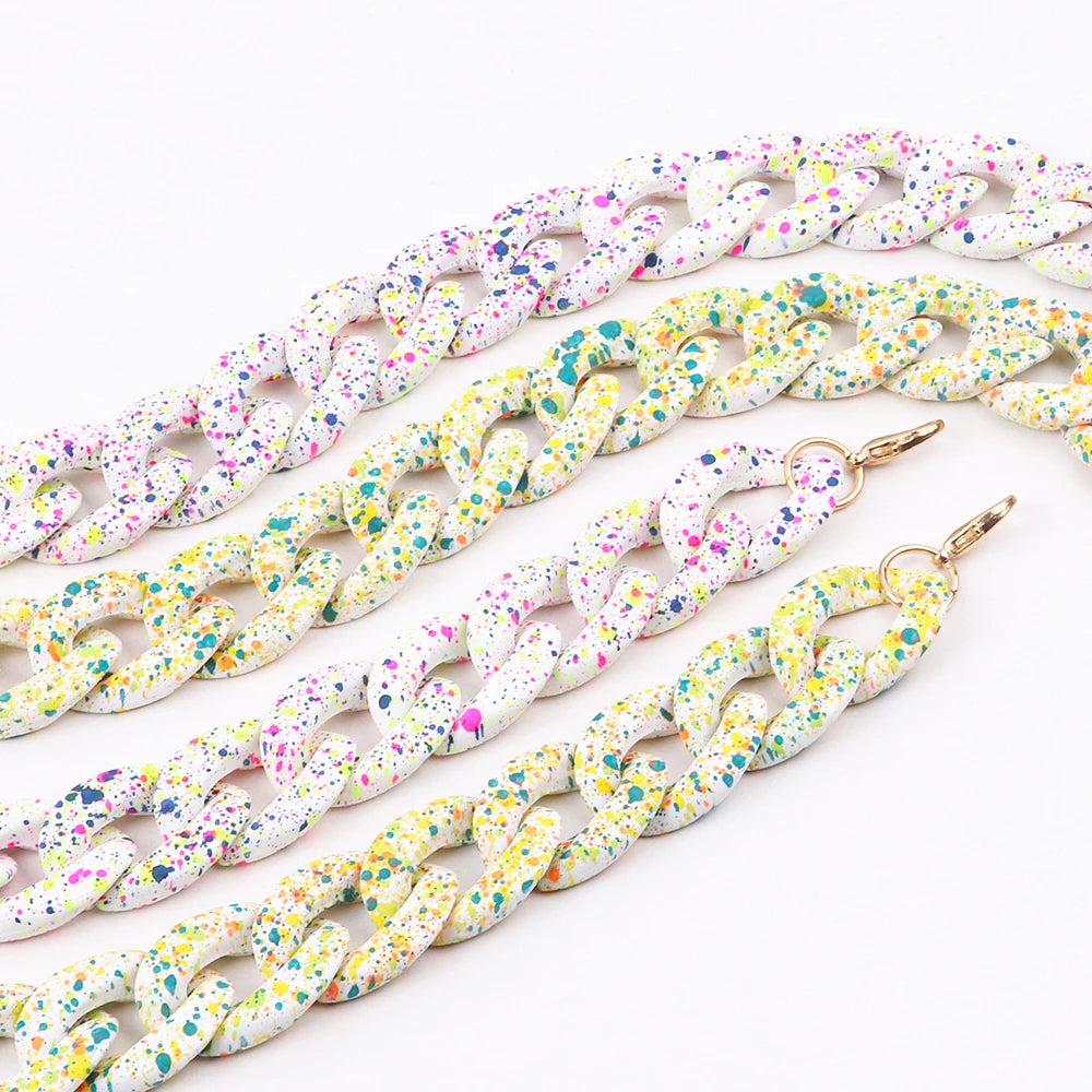 Colorful Speckled Chain Necklace Set