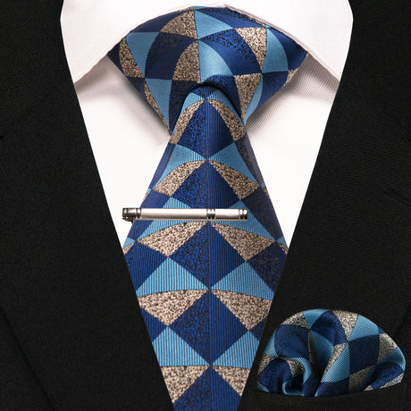 Classic Silk Plaid Stripe Paisley Men's Tie 8cm