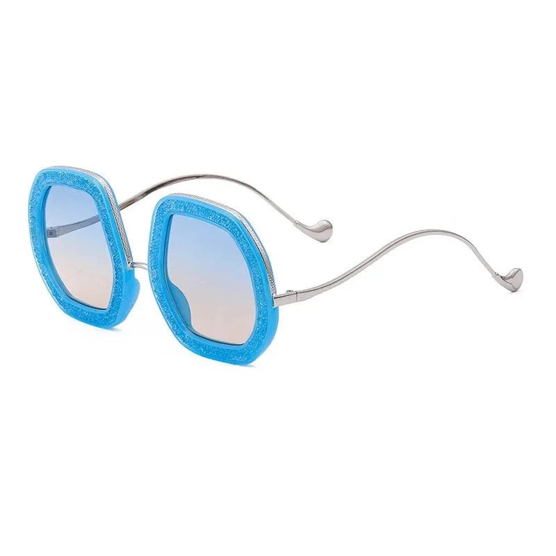 Oversized Diamond Shiny Sunglasses Women