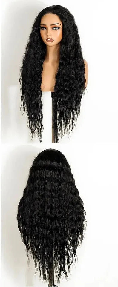 Black Curly Lace Front Wig 6x4 Pre Plucked Pre Cut Wig