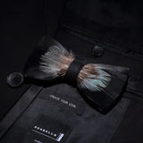 Fashion Handmade Feather Bowtie Suit Accessories
