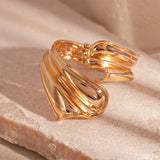 Punk Stainless Metal Geometric Cuff Bracelets Bangles