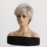 Short Gold Natural Heat Resistant Synthetic Hair Wigs