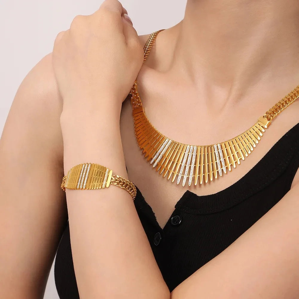 Gold Plated Necklace Set