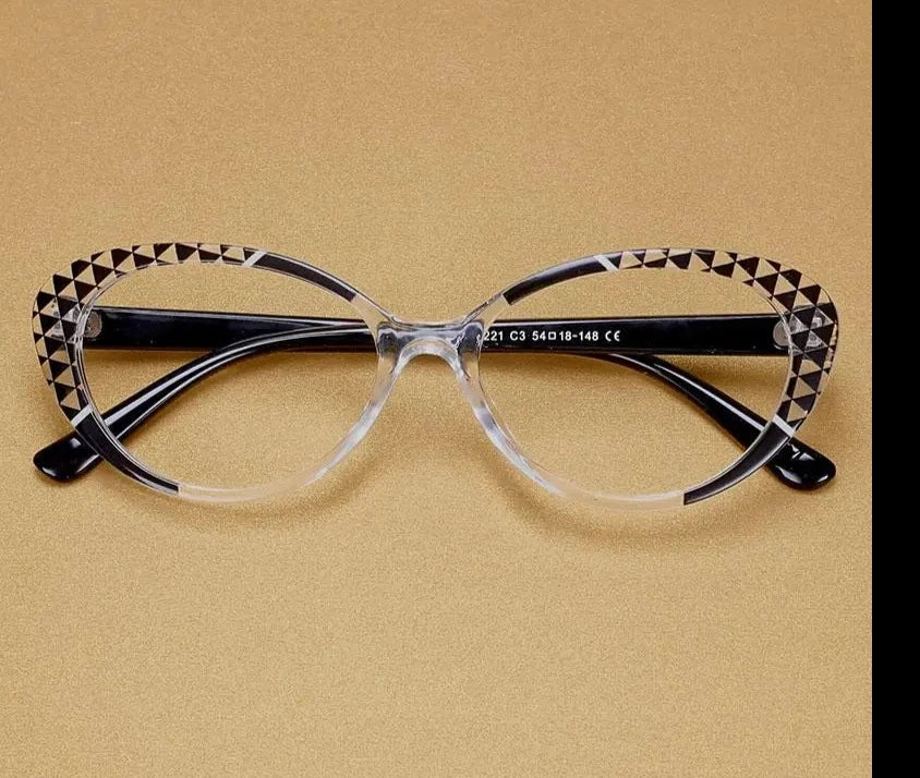 Transparent Stripe Reading Glasses