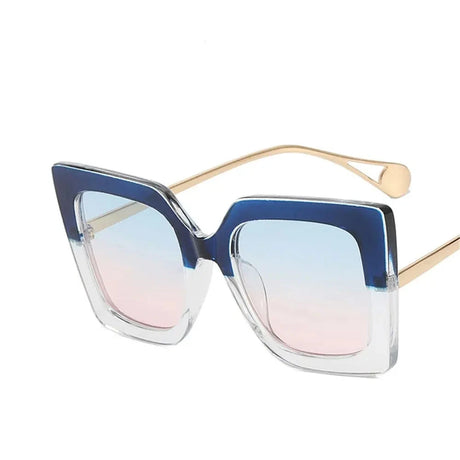 Square Frame Anti Blue Light Oversized Sunglasses