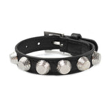 Punk Alloy Rivet Leather Bracelet