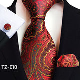 Royal Striped Paisley Pocket Square Cufflinks Necktie