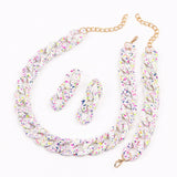 Colorful Speckled Chain Necklace Set